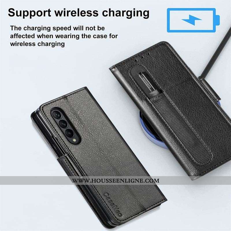 Housse Samsung Galaxy Z Fold 3 5G Effet Cuir Caseneo