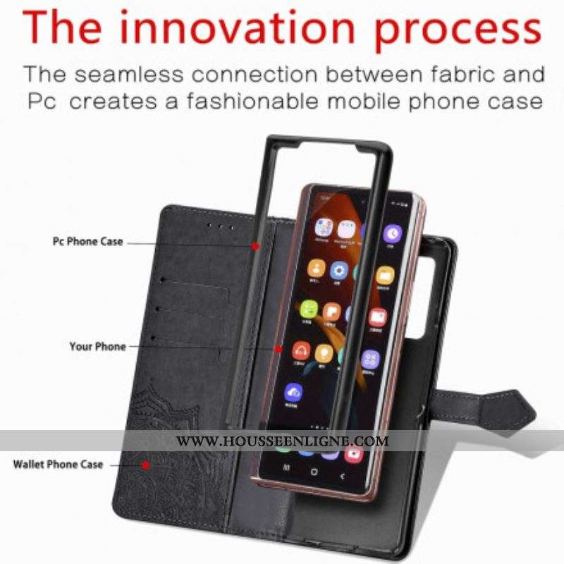Housse Samsung Galaxy Z Fold 3 5G Mandala Moyen Age