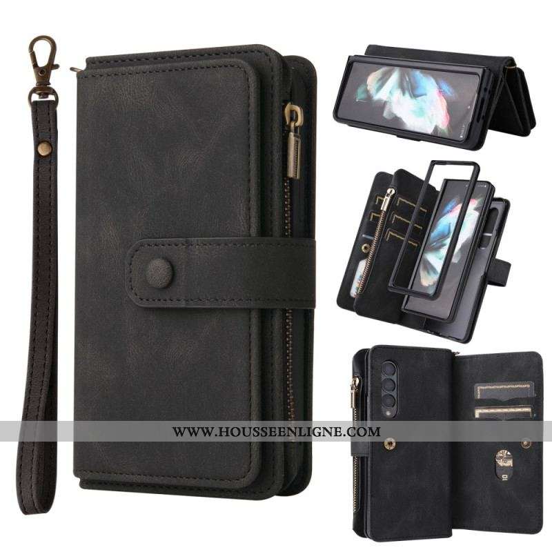Housse Samsung Galaxy Z Fold 3 5G Multi-fonctions Porte-Cartes