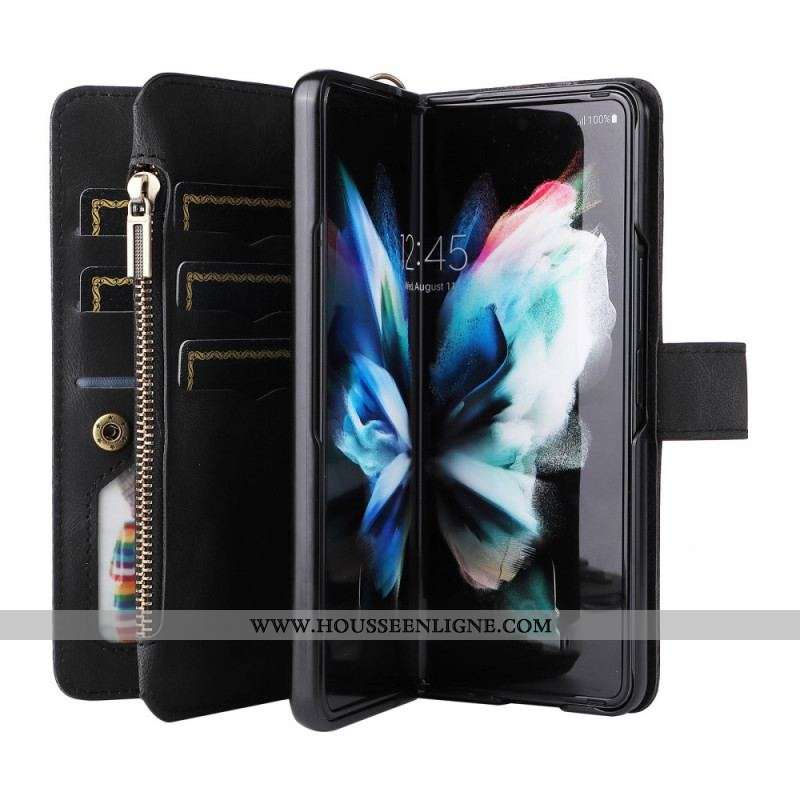 Housse Samsung Galaxy Z Fold 3 5G Multi-fonctions Porte-Cartes