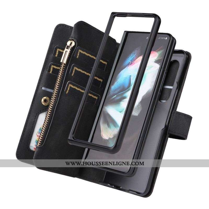 Housse Samsung Galaxy Z Fold 3 5G Multi-fonctions Porte-Cartes