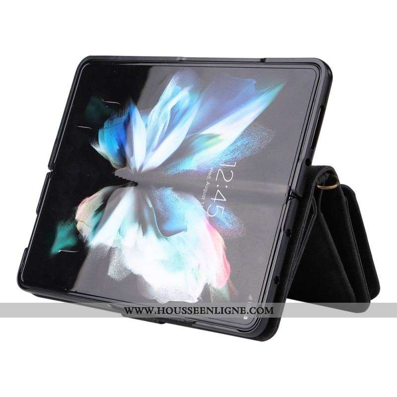 Housse Samsung Galaxy Z Fold 3 5G Multi-fonctions Porte-Cartes