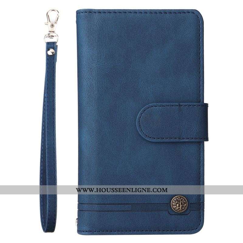 Housse Samsung Galaxy Z Fold 3 5G Multi-fonctions Rivet et Lanière