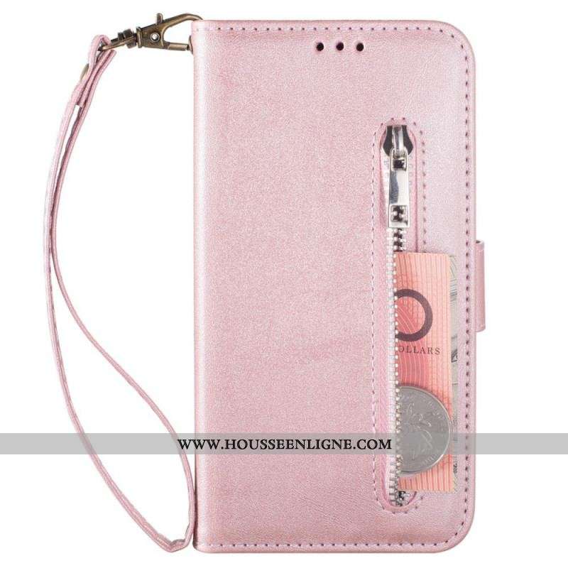 Housse Samsung Galaxy Z Fold 3 5G Porte-Monnaie avec Lanière