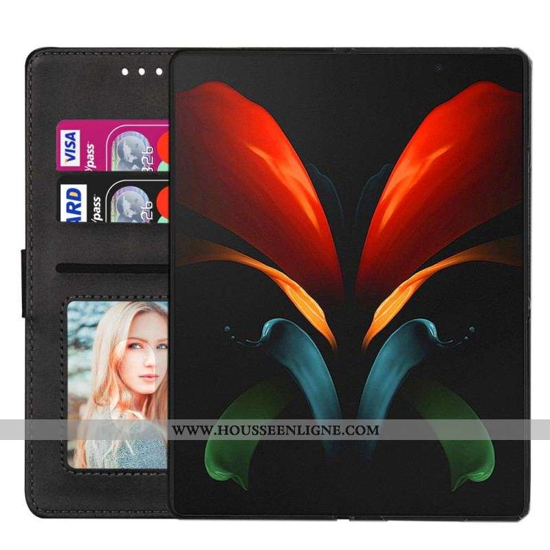 Housse Samsung Galaxy Z Fold 3 5G Porte-Monnaie avec Lanière