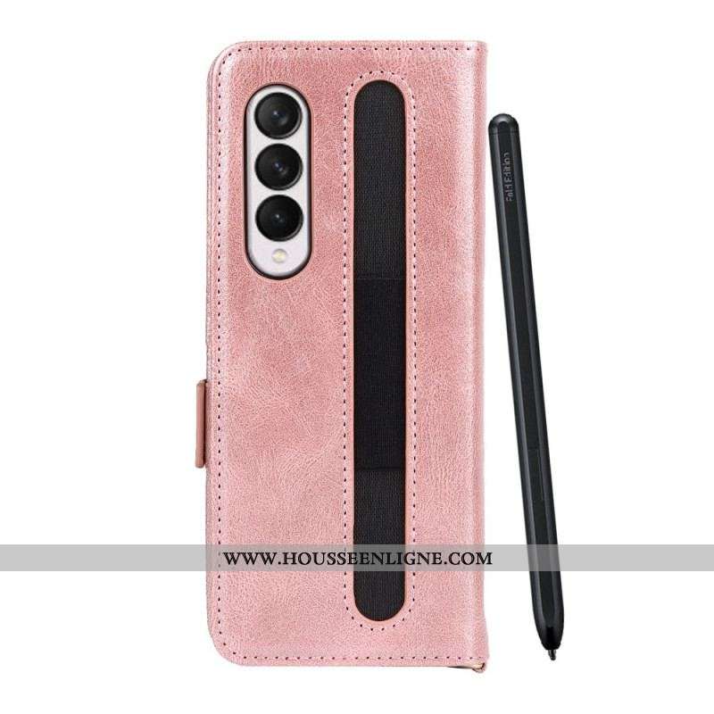 Housse Samsung Galaxy Z Fold 3 5G Rabat Double Porte-Stylet