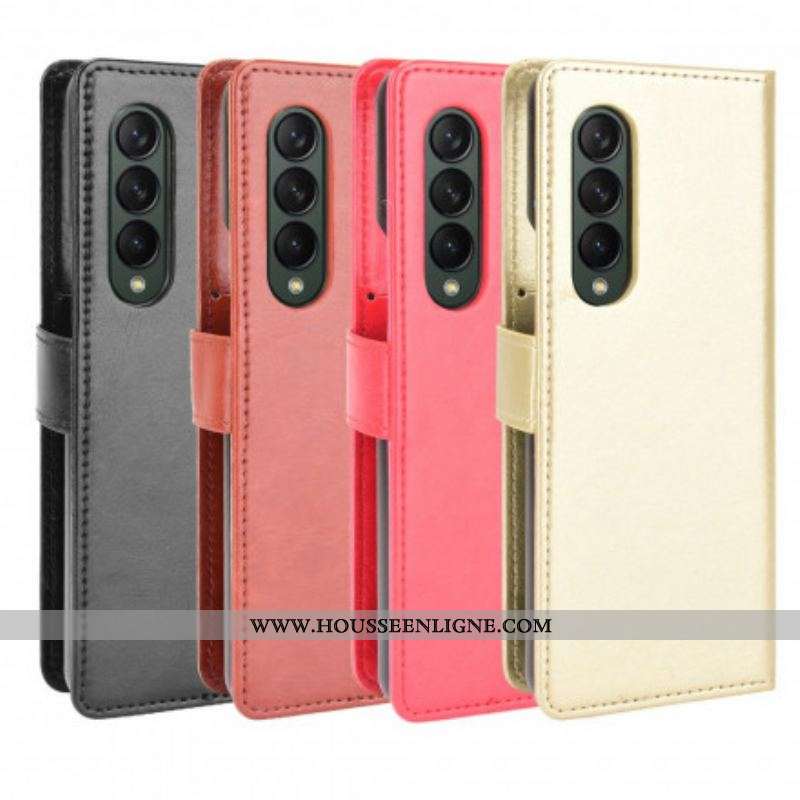 Housse Samsung Galaxy Z Fold 3 5G Simili Cuir Flashy