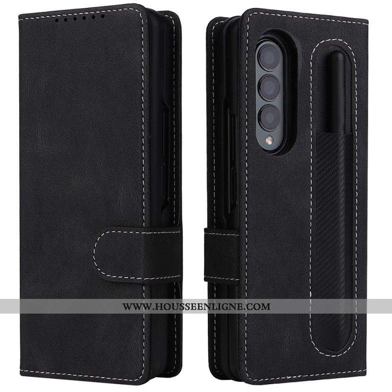 Housse Samsung Galaxy Z Fold 3 5G Vintage Coque Détachable