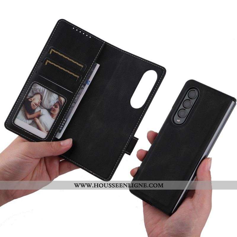 Housse Samsung Galaxy Z Fold 3 5G Vintage Coque Détachable