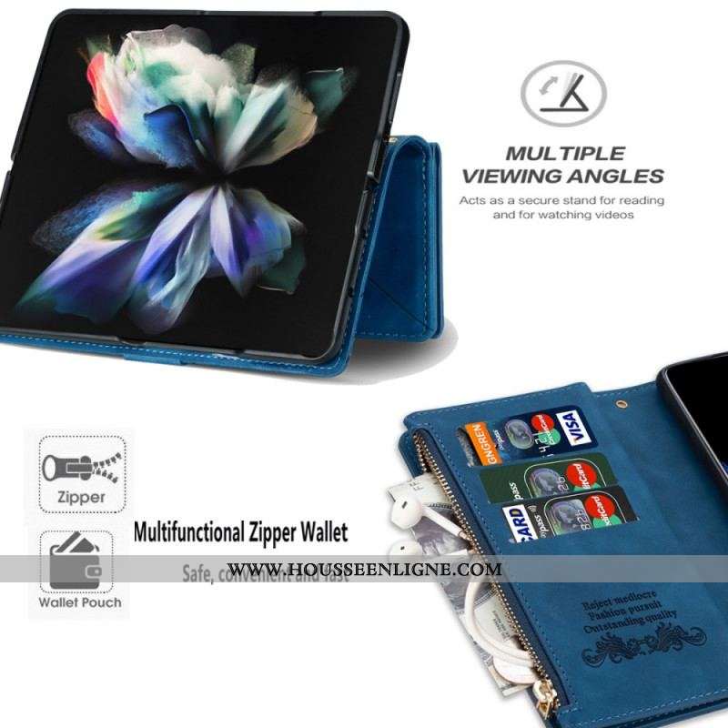 Housse Samsung Galaxy Z Fold 3 5G avec Porte-Monnaie