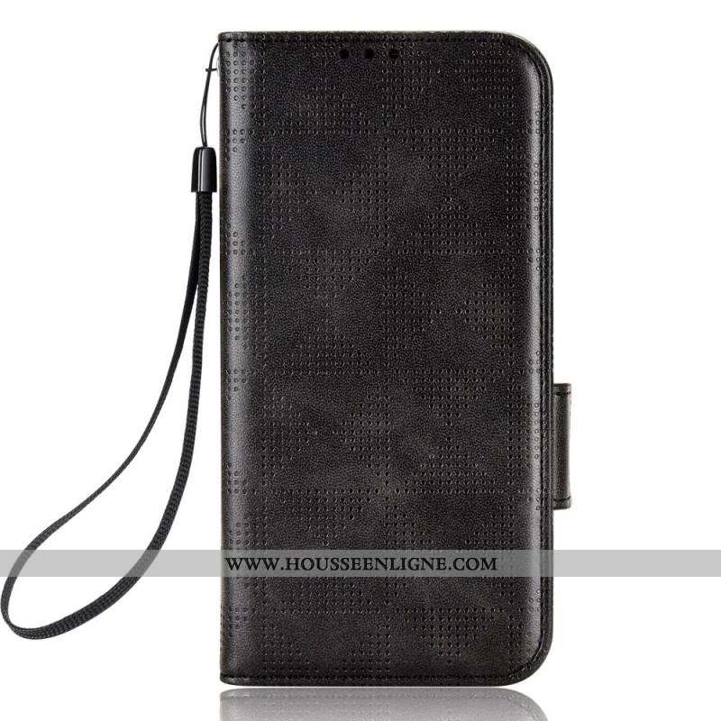 Housse Samsung Galaxy Z Fold 4 Motif Triangles Perforés Lanière