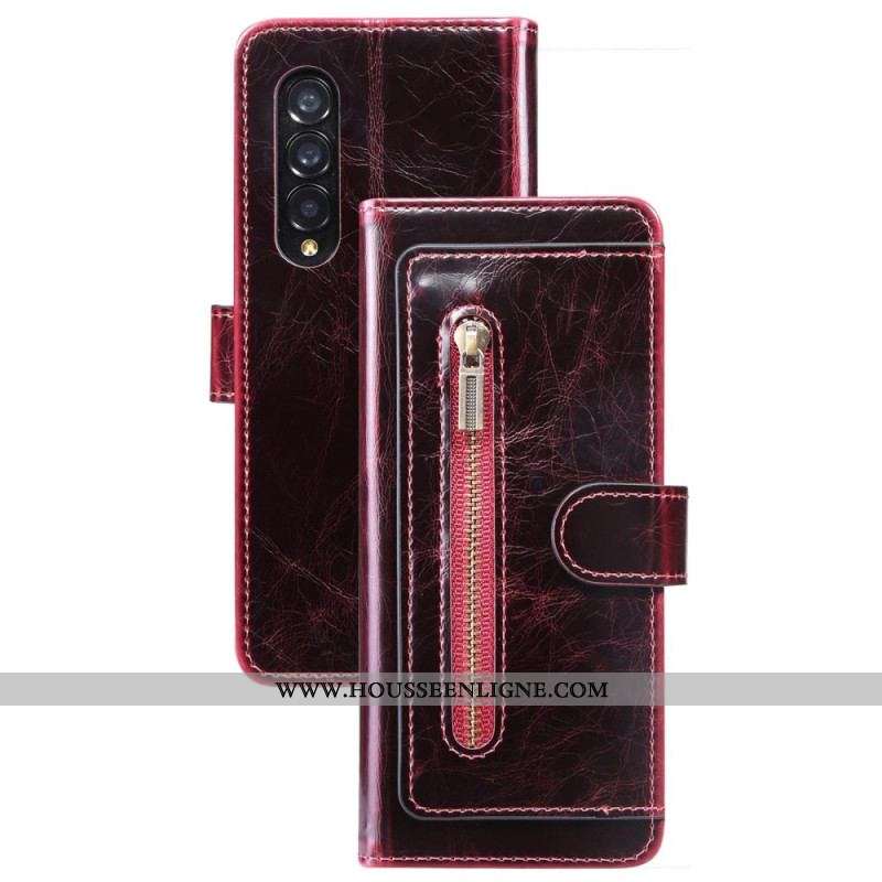 Housse Samsung Galaxy Z Fold 4 Simili Cuir Multi-poches