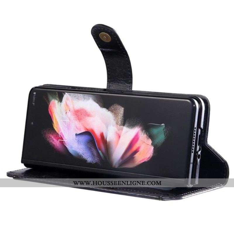 Housse Samsung Galaxy Z Fold 4 Simili Cuir Multi-poches