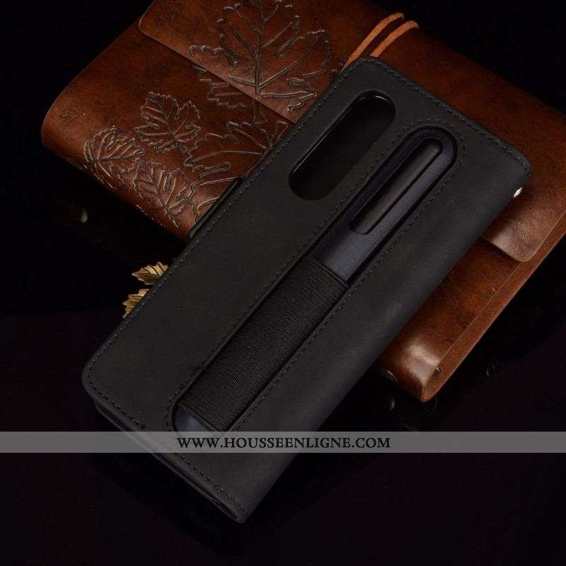 Housse Samsung Galaxy Z Fold 4 Spy avec Rangement à Stylet