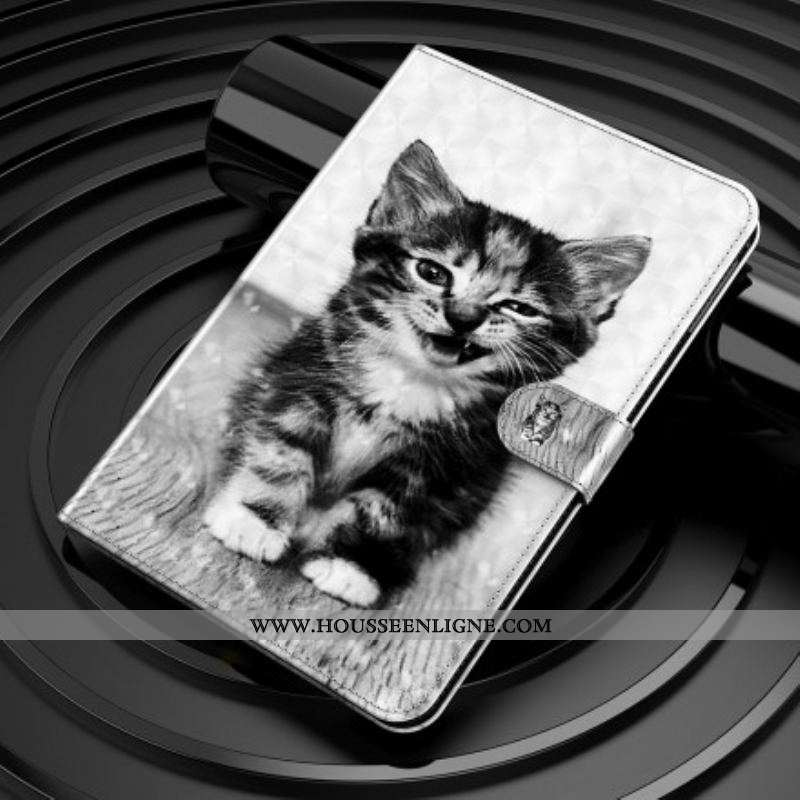 Housse Simili Cuir Samsung Galaxy Tab S8 / Tab S7 Chaton