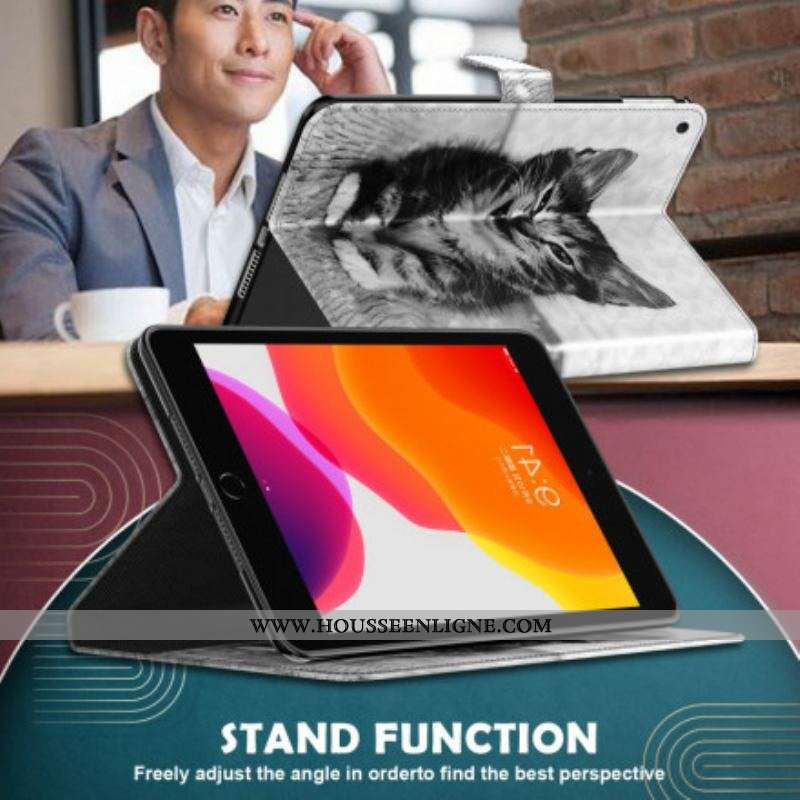 Housse Simili Cuir Samsung Galaxy Tab S8 / Tab S7 Chaton