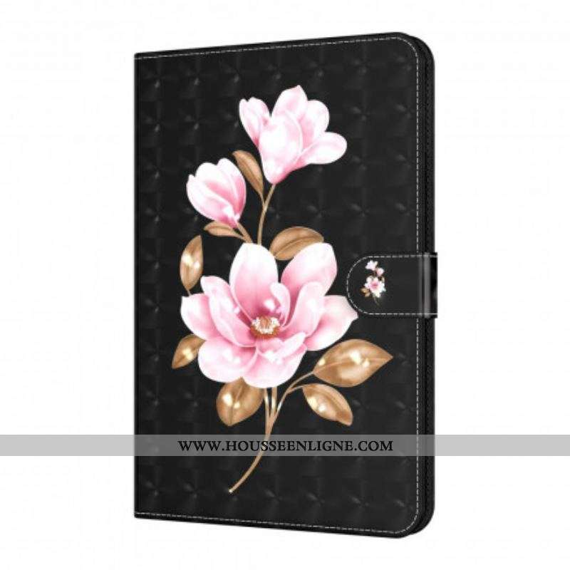 Housse Simili Cuir Samsung Galaxy Tab S8 / Tab S7 Fleurs D'Arbre