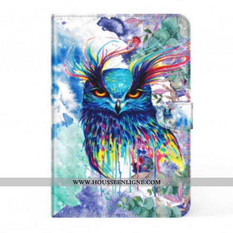 Housse Simili Cuir Samsung Galaxy Tab S8 / Tab S7 Hibou