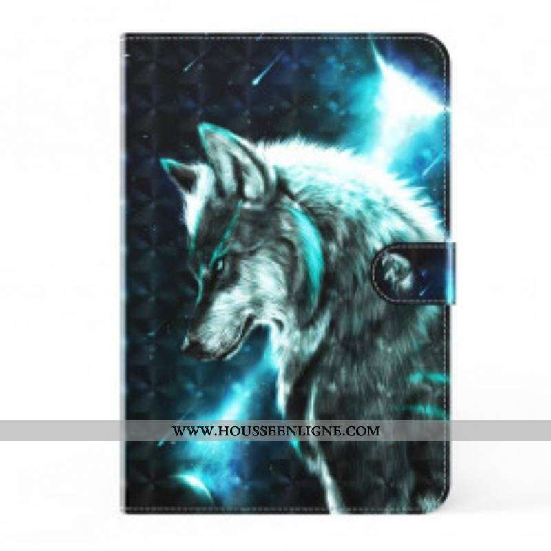 Housse Simili Cuir Samsung Galaxy Tab S8 / Tab S7 Loup