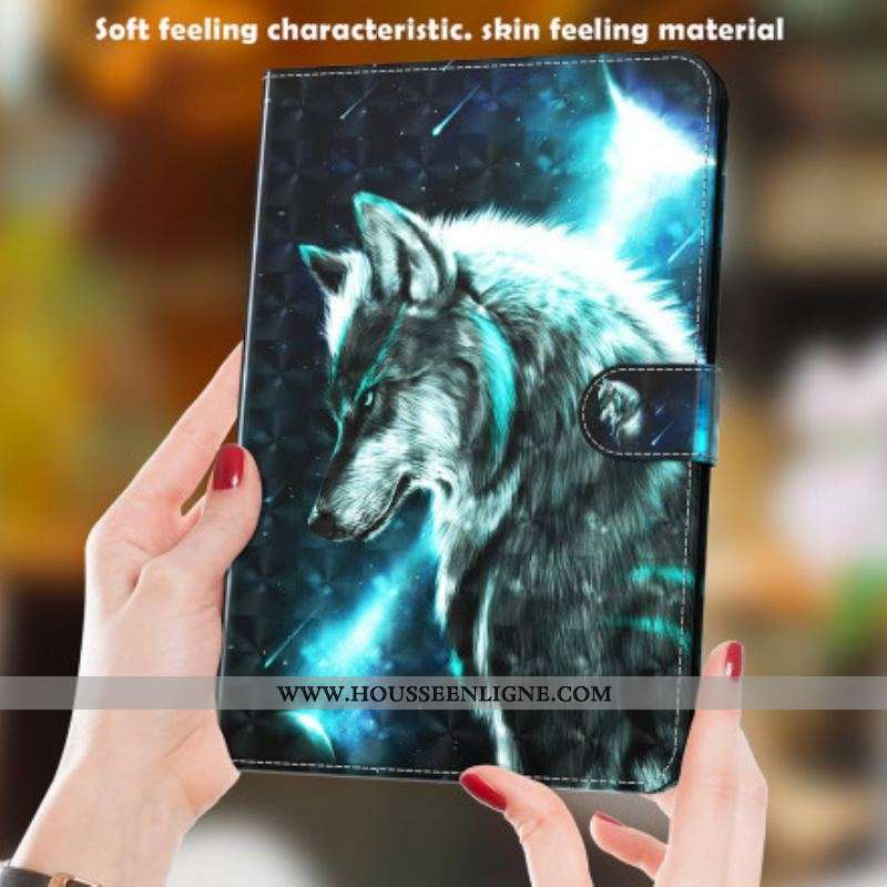 Housse Simili Cuir Samsung Galaxy Tab S8 / Tab S7 Loup