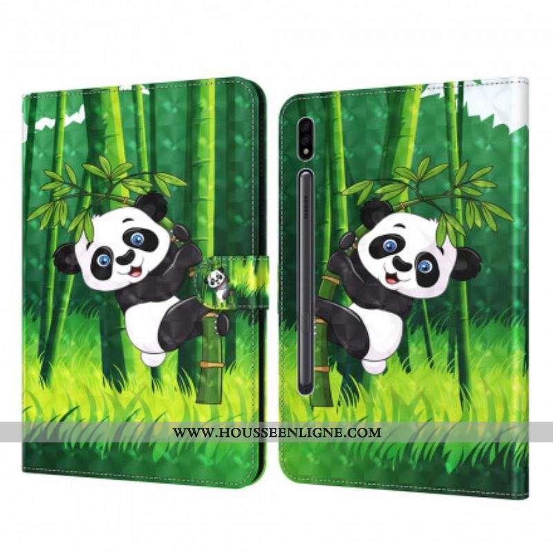 Housse Simili Cuir  Samsung Galaxy Tab S8 / Tab S7 Panda