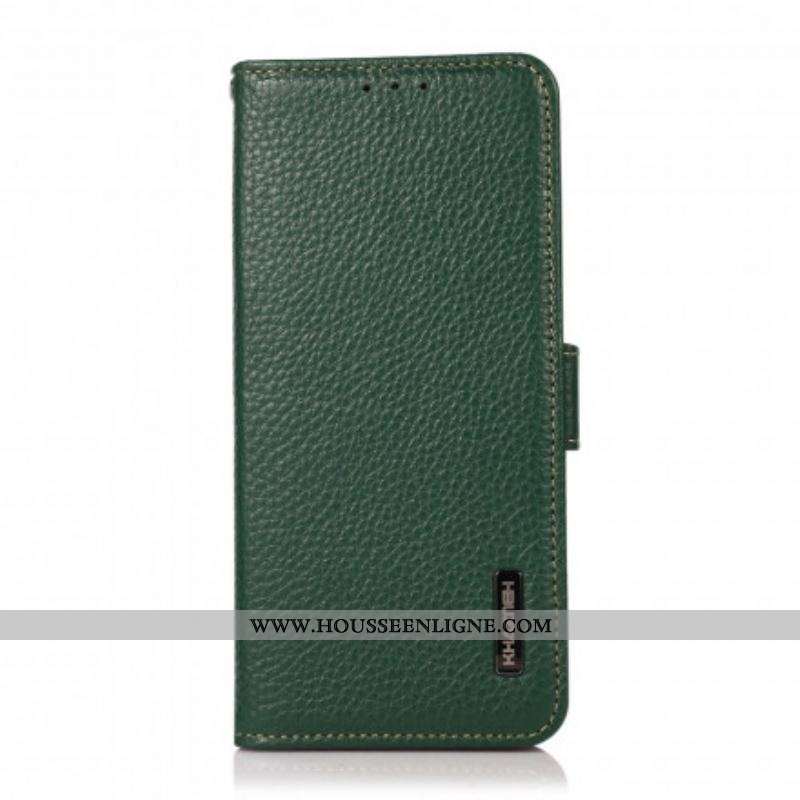 Housse Sony Xperia 1 III Cuir Litchi KHAZNEH RFID