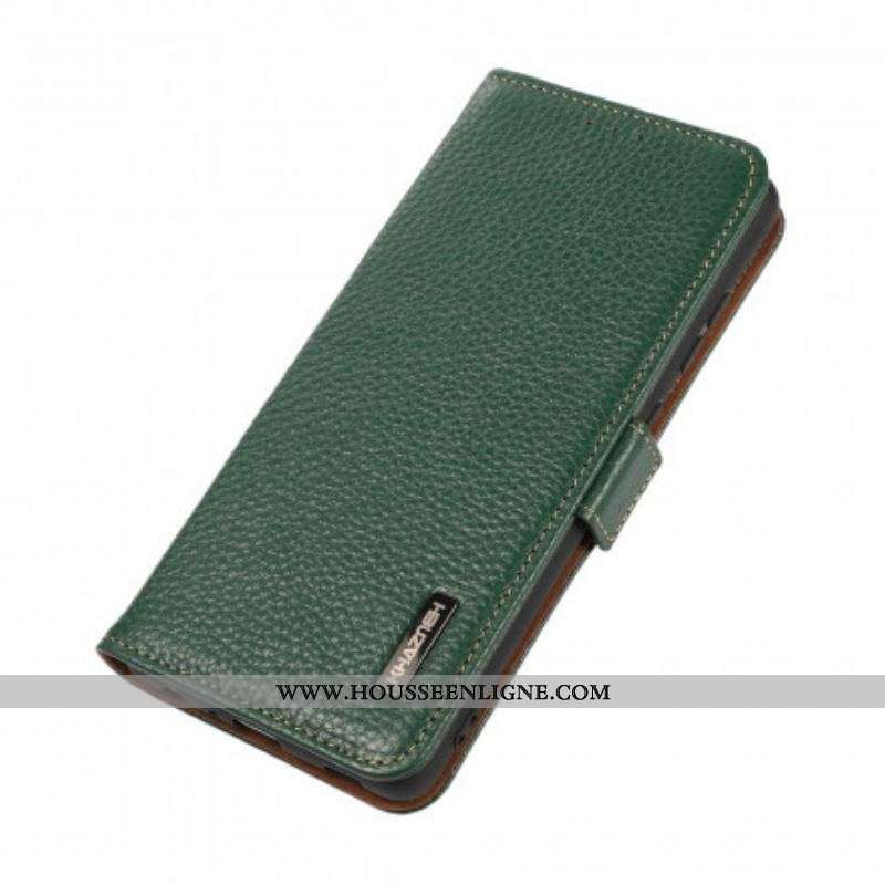 Housse Sony Xperia 1 III Cuir Litchi KHAZNEH RFID