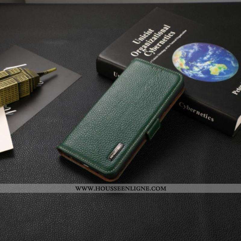 Housse Sony Xperia 1 III Cuir Litchi KHAZNEH RFID