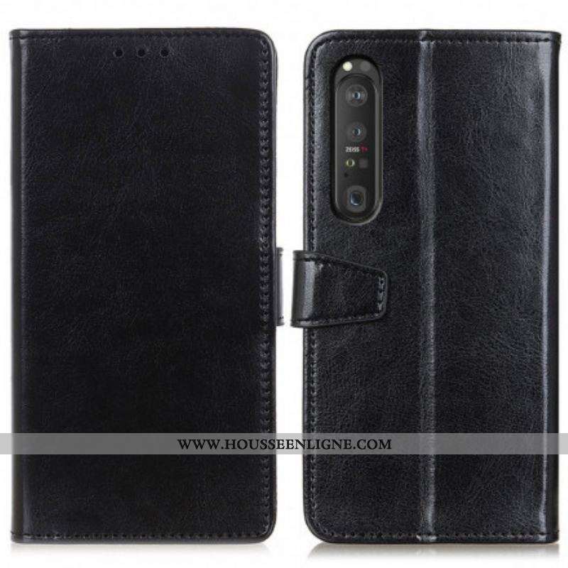 Housse Sony Xperia 1 III Effet Cuir Classique