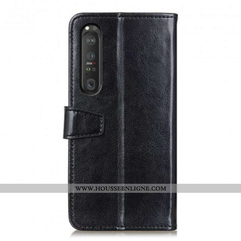 Housse Sony Xperia 1 III Effet Cuir Classique