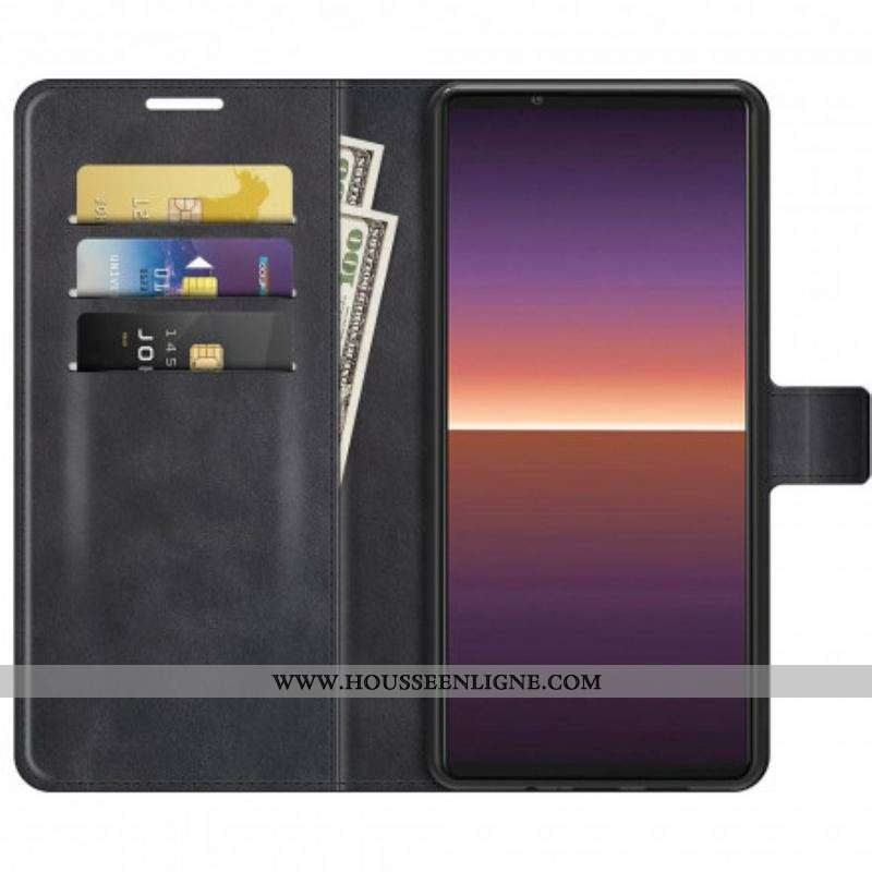 Housse Sony Xperia 1 III Effet Cuir Slim Extrême