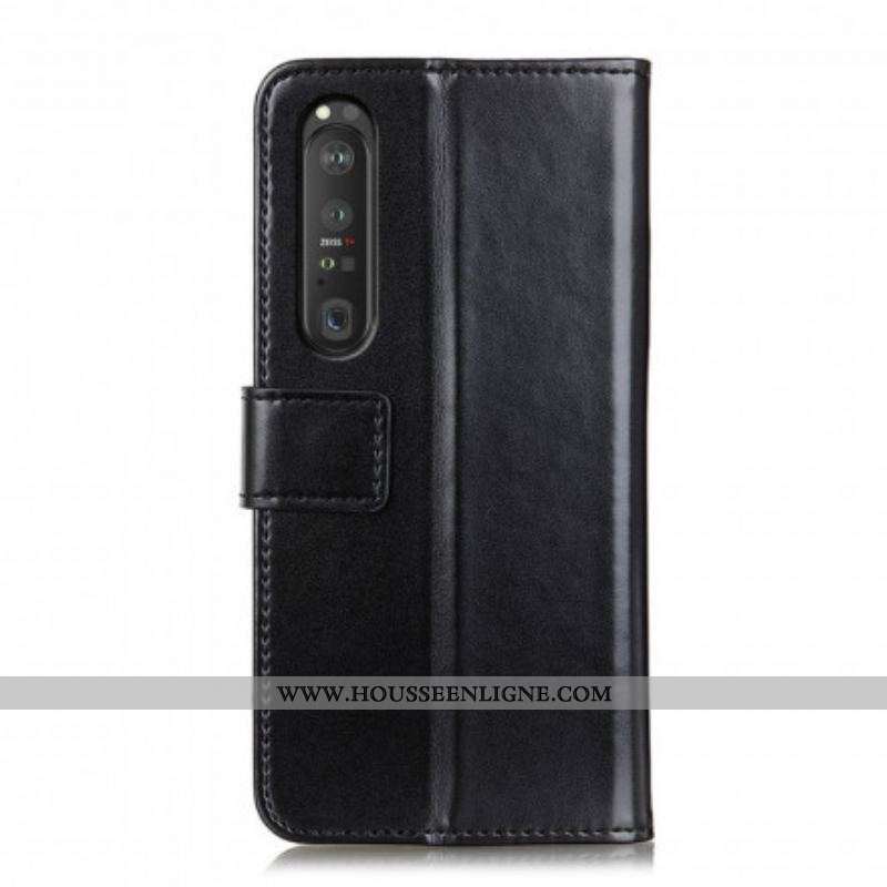 Housse Sony Xperia 1 III Effet Cuir Tricolore