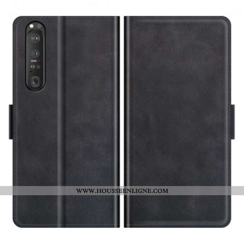 Housse Sony Xperia 1 III Rabat Double Classique