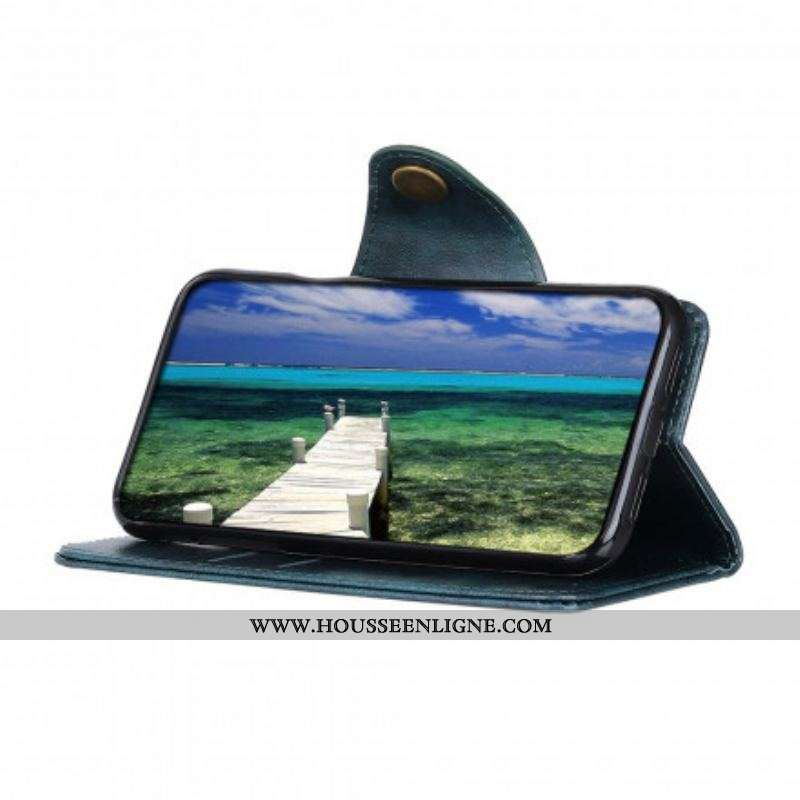 Housse Sony Xperia 1 III Simili Cuir Bouton Verni