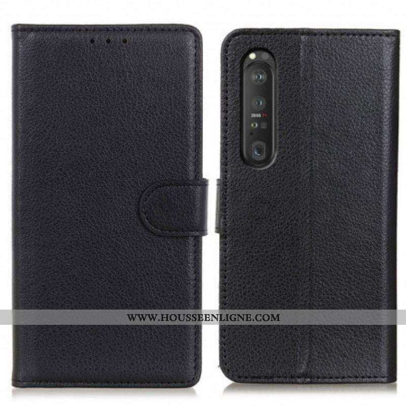 Housse Sony Xperia 1 III Simili Cuir Litchi