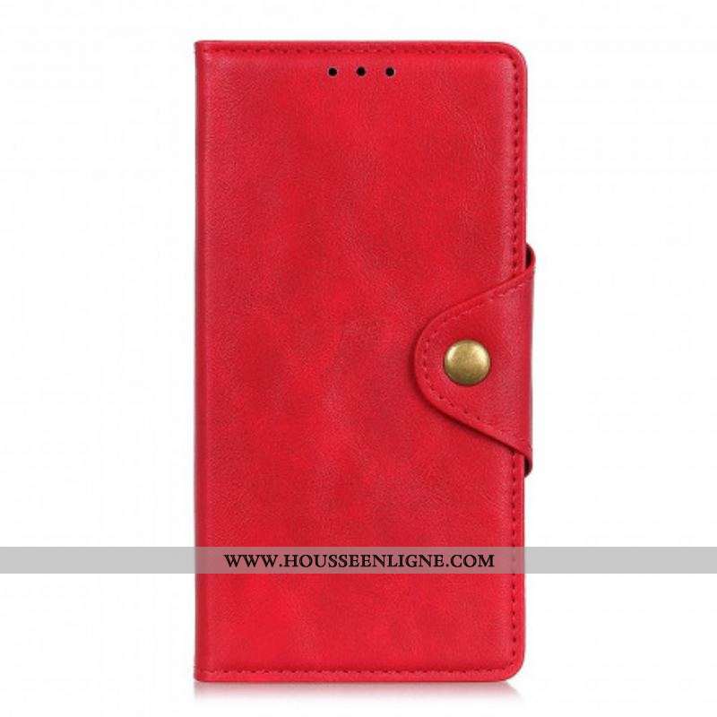 Housse Sony Xperia 1 III Simili Cuir Vintage Bouton