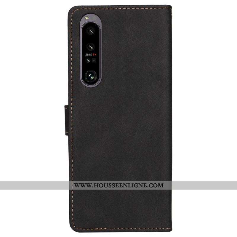 Housse Sony Xperia 1 IV Bicolore avec Lanière
