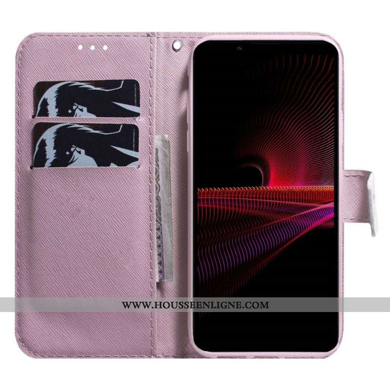 Housse Sony Xperia 1 IV Chats à Lanière