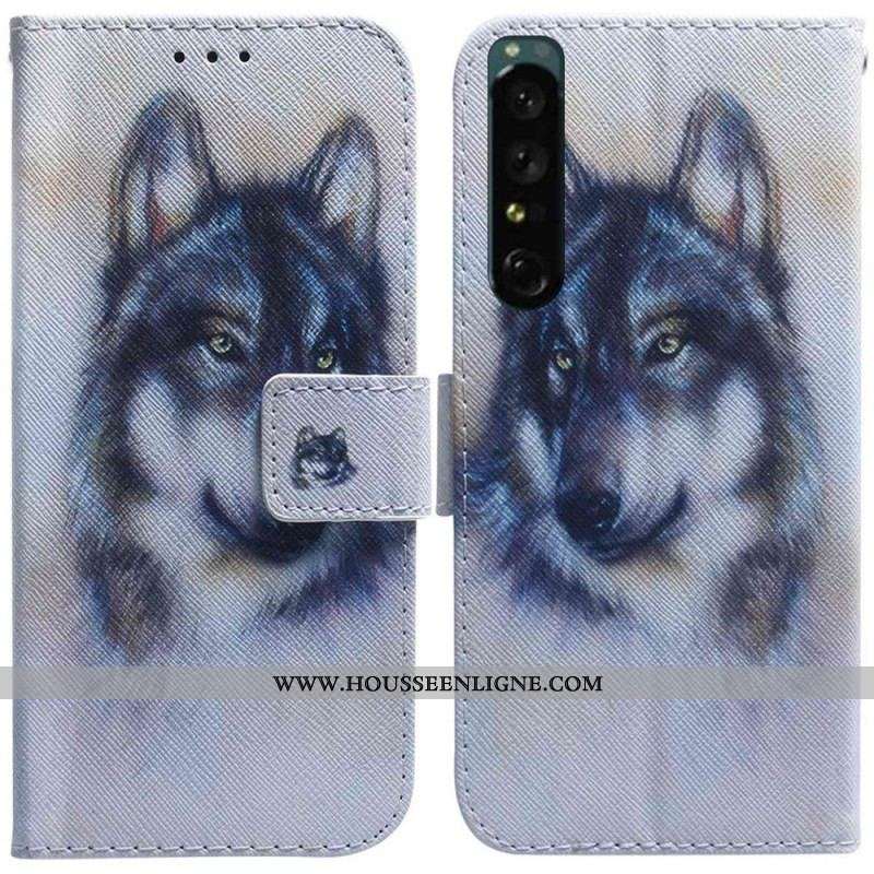 Housse Sony Xperia 1 IV Chien Aquarelle