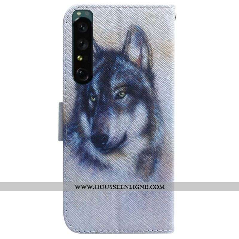 Housse Sony Xperia 1 IV Chien Aquarelle