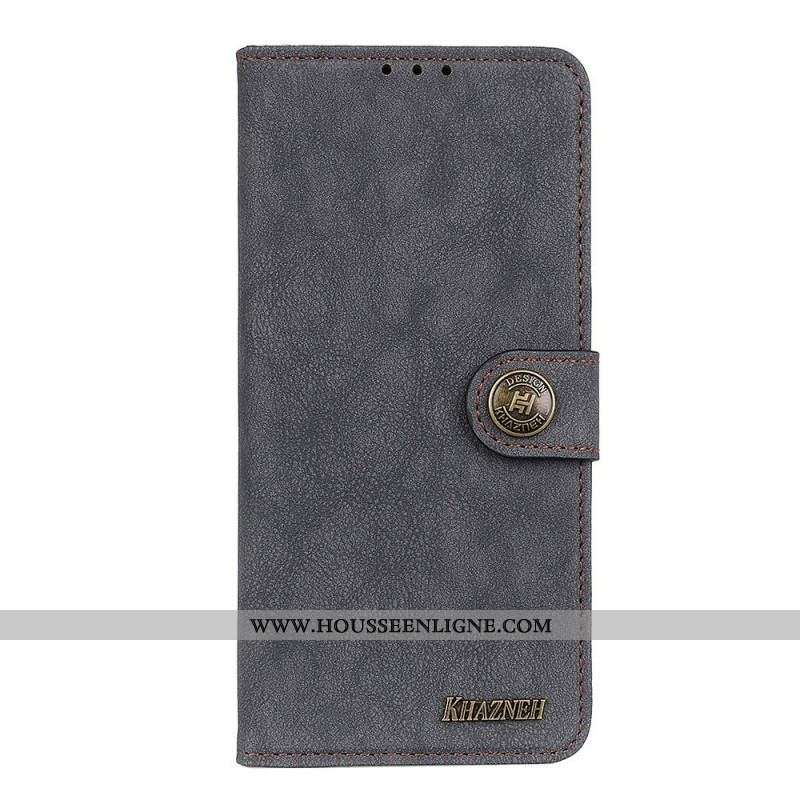 Housse Sony Xperia 1 IV Cuir Fendu Vintage KHAZNEH
