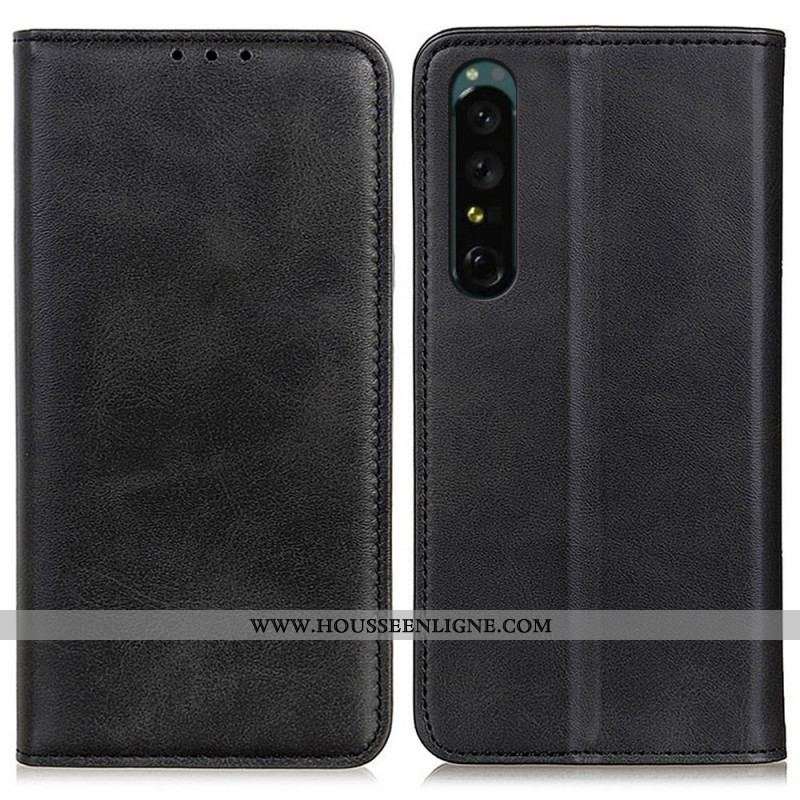 Housse Sony Xperia 1 IV Cuir Fendu