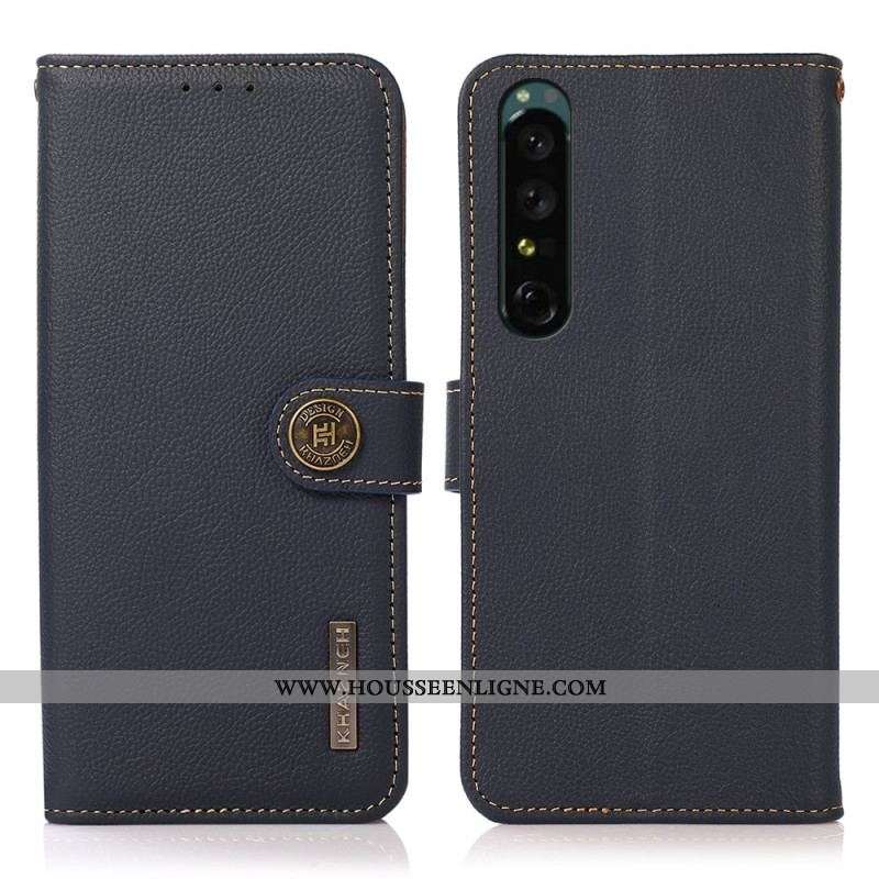 Housse Sony Xperia 1 IV Cuir Véritable KHAZNEH RFID