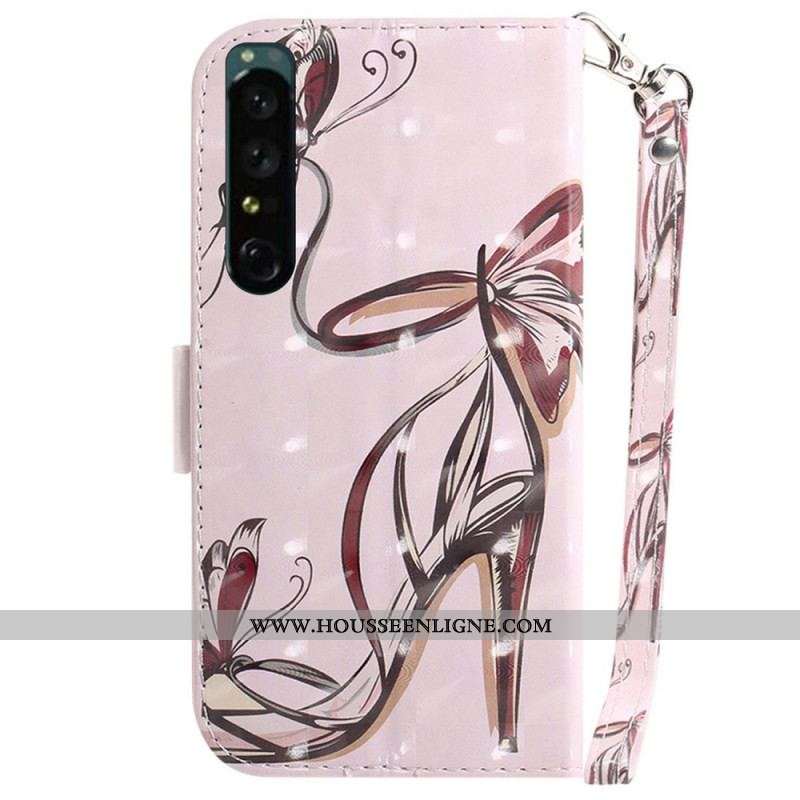 Housse Sony Xperia 1 IV Escarpin à Lanière