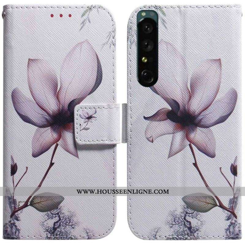 Housse Sony Xperia 1 IV Fleur Rose Vintage