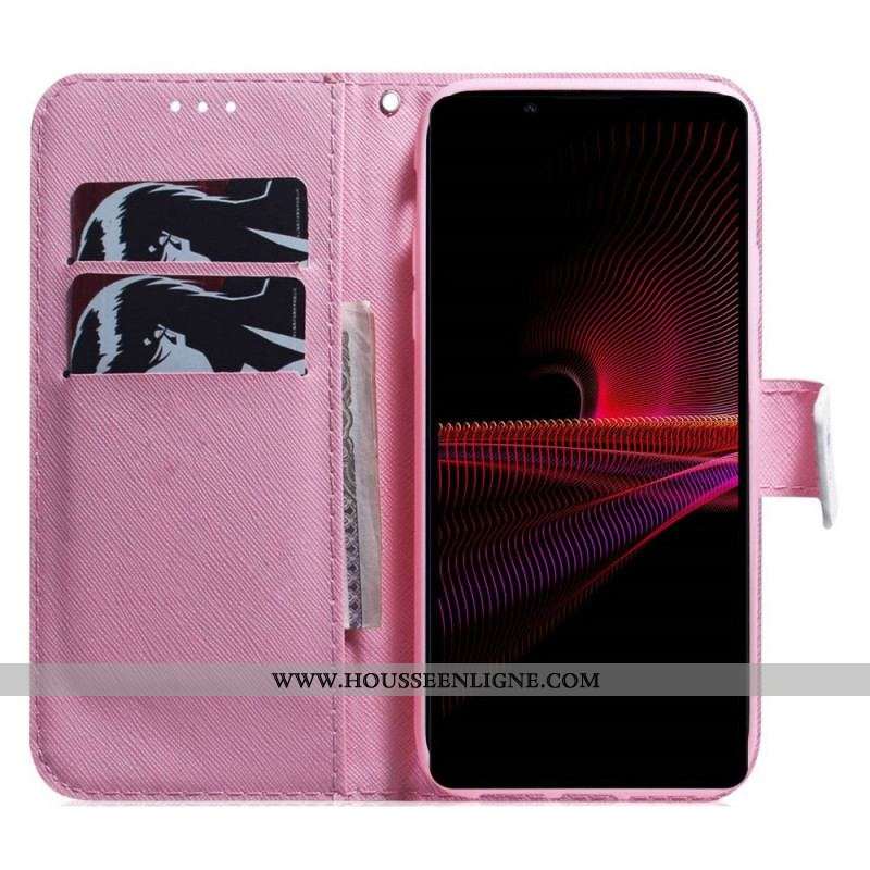 Housse Sony Xperia 1 IV Fleur Rose Vintage