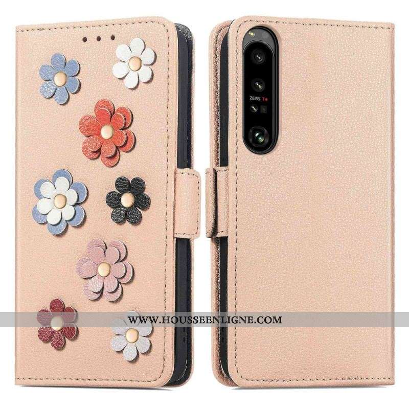 Housse Sony Xperia 1 IV Fleurs Décoratives