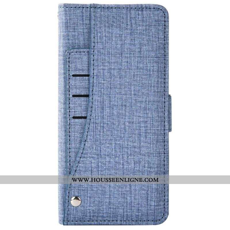 Housse Sony Xperia 1 IV Jeans avec Porte-Cartes Rotatif