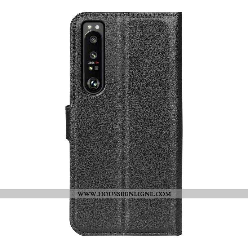 Housse Sony Xperia 1 IV Litchi Classique