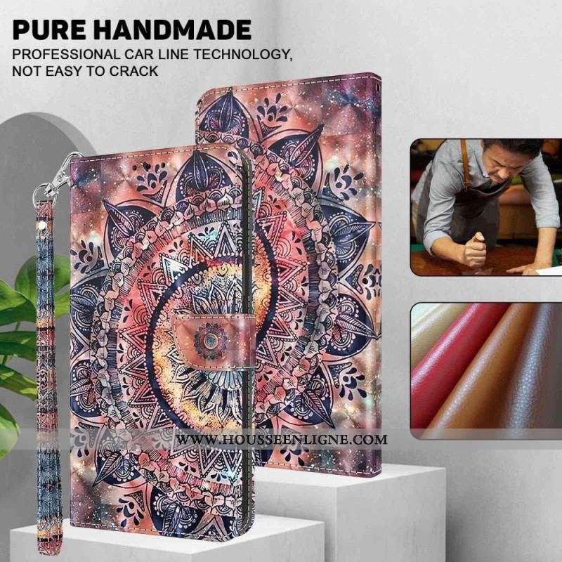 Housse Sony Xperia 1 IV Mandala Coloré à Lanière